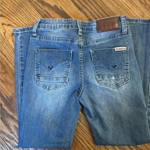 Youth Boy Hudson Straight Distressed Jeans Size 8 - Picture 4 of 6